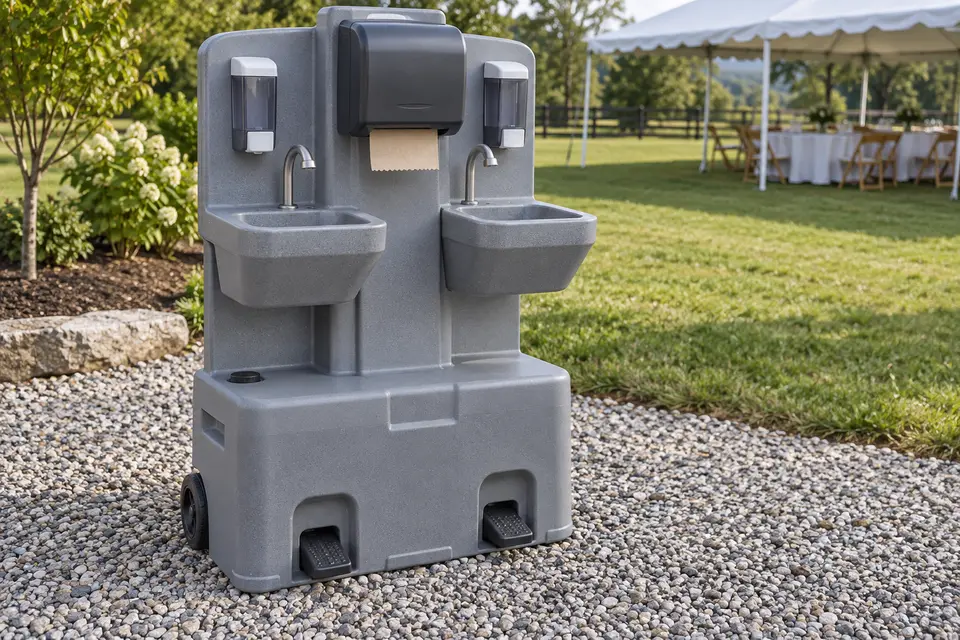 Portable sanitation equipment for rental planning
