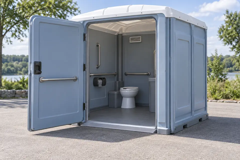 Portable sanitation equipment for rental planning